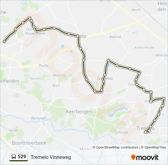 529 Bus Line Map