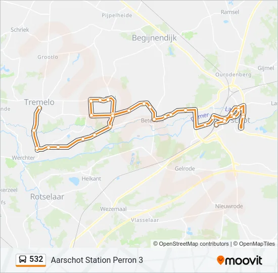 532 Bus Line Map