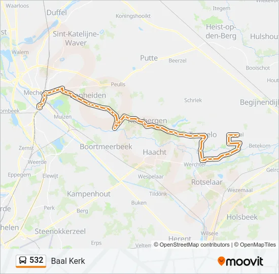 532 Bus Line Map