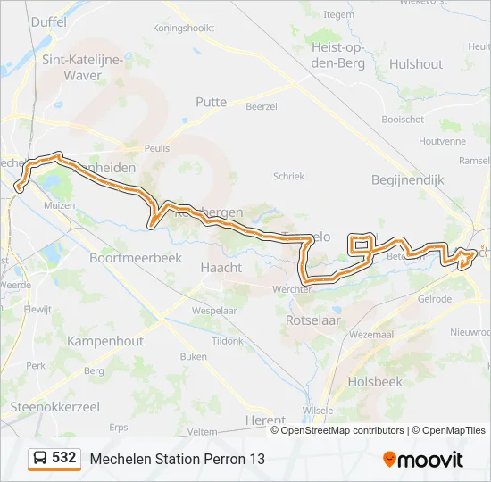 532 Bus Line Map