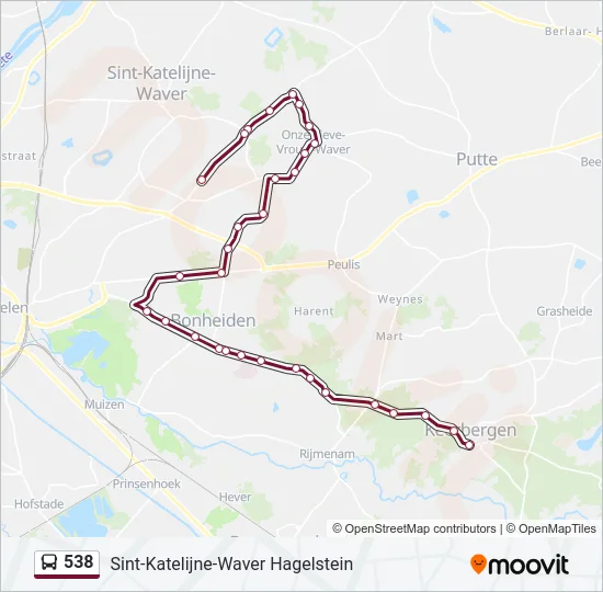 538 Bus Line Map