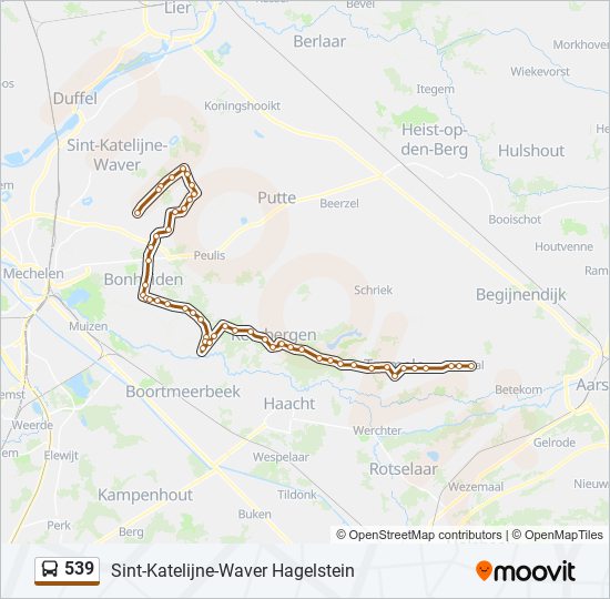 539 bus Line Map