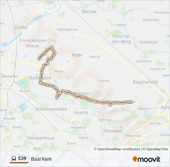 539 Bus Line Map
