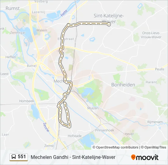 551 Bus Line Map