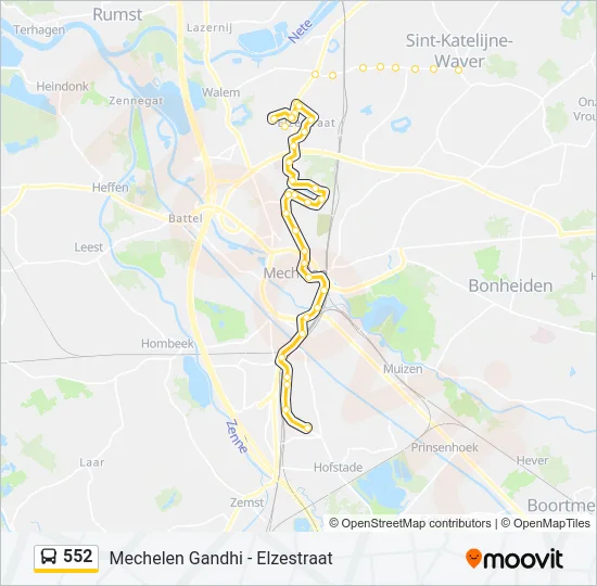 552 Bus Line Map