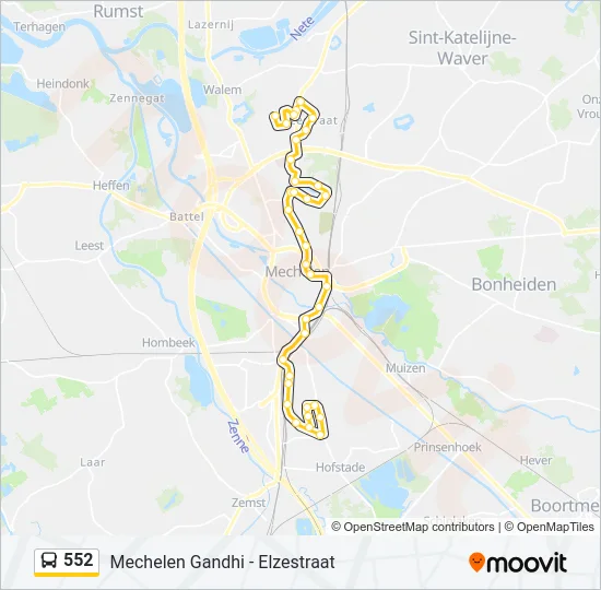 552 Bus Line Map