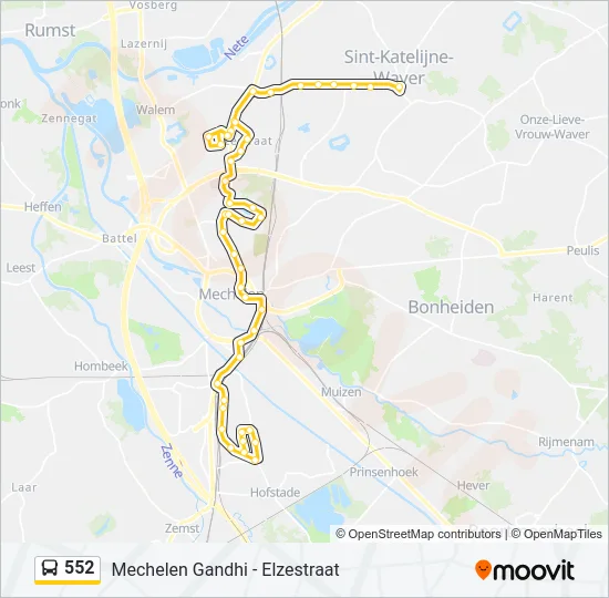 552 Bus Line Map