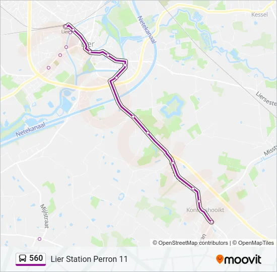 560 Bus Line Map