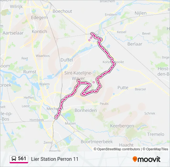 561 Bus Line Map