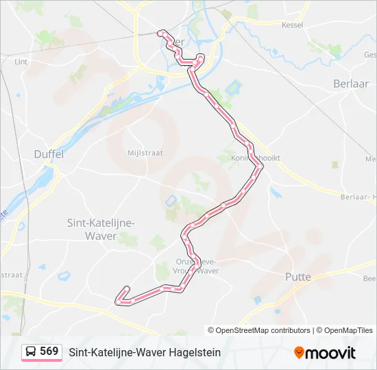 569 Bus Line Map