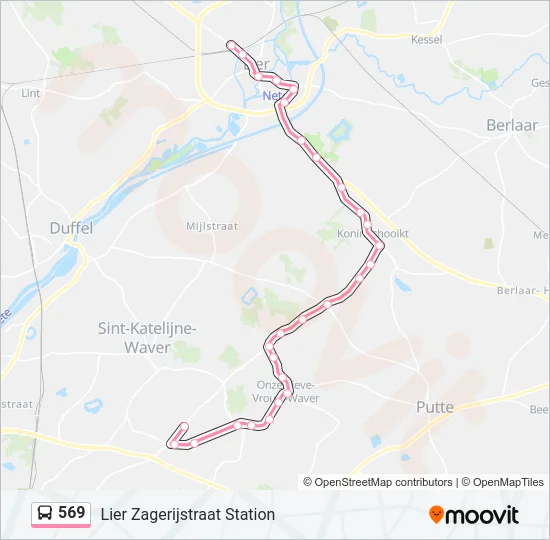 569 Bus Line Map