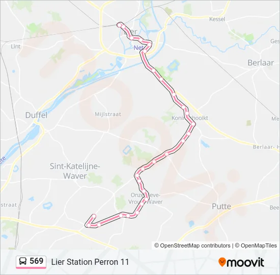 569 Bus Line Map