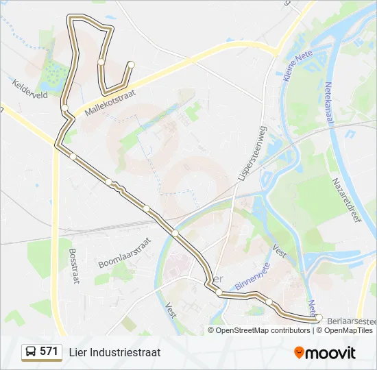 571 Bus Line Map