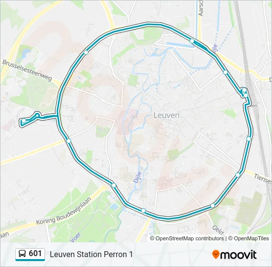 601 Bus Line Map
