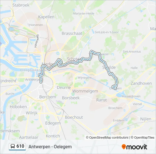 610 Bus Line Map