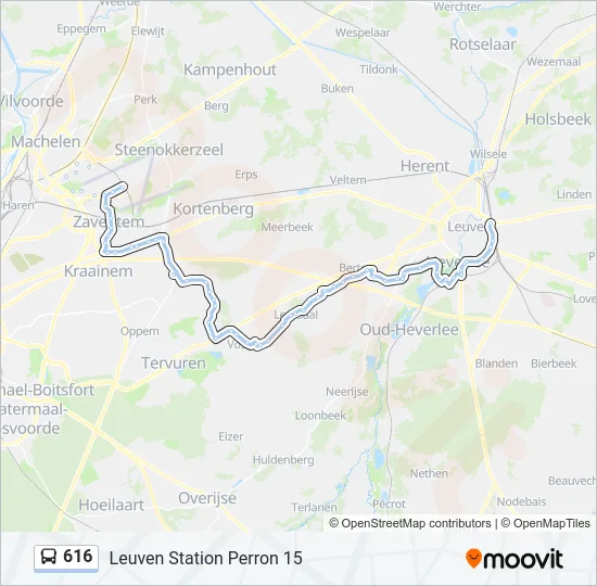616 Bus Line Map