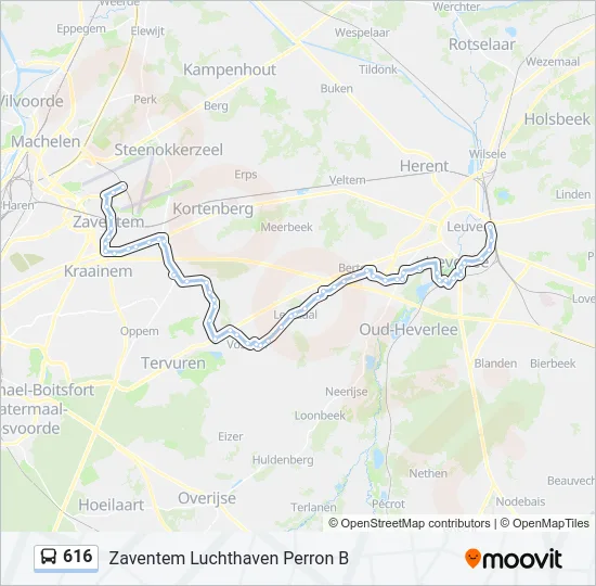 616 Bus Line Map