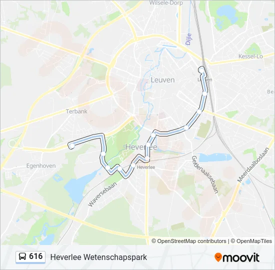 616 Bus Line Map