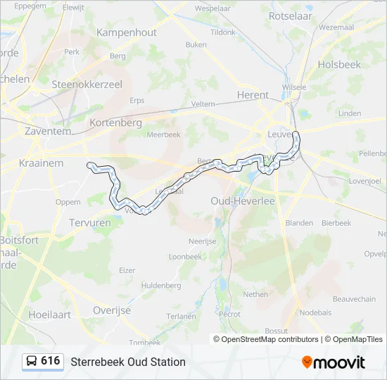 616 Bus Line Map
