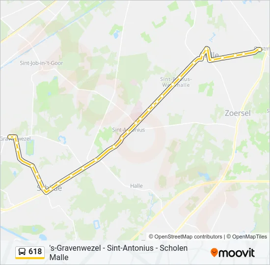 618 Bus Line Map