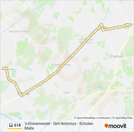 618 Bus Line Map