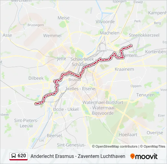 620 Bus Line Map