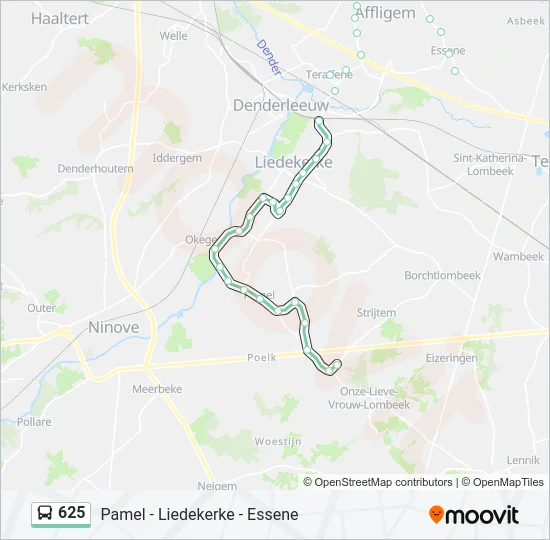 625 Bus Line Map
