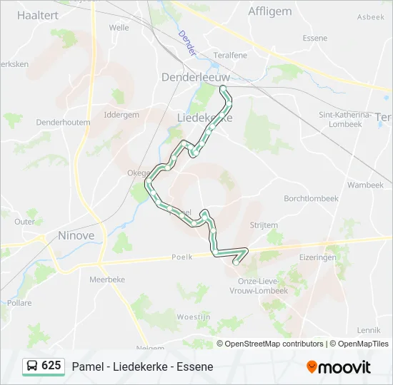 625 Bus Line Map