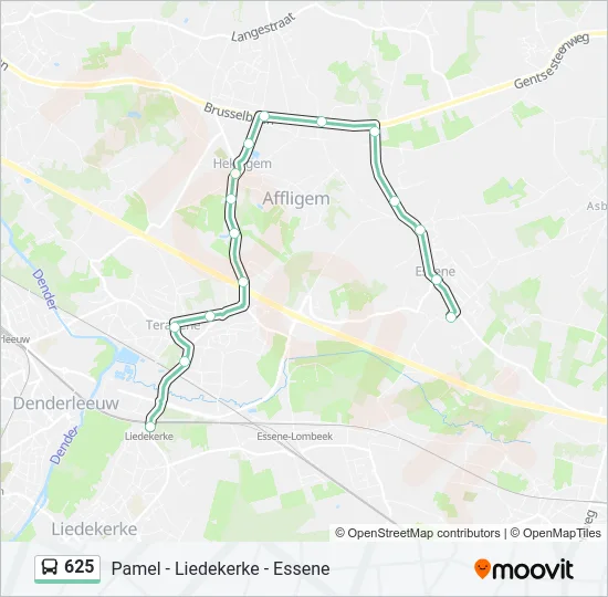 625 Bus Line Map