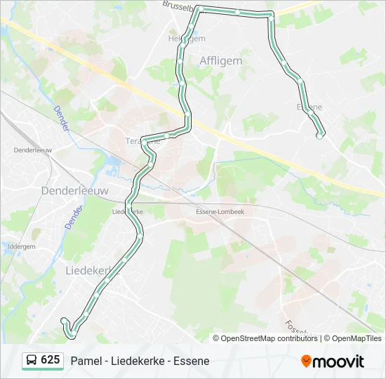 625 Bus Line Map