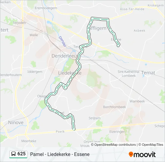 625 Bus Line Map