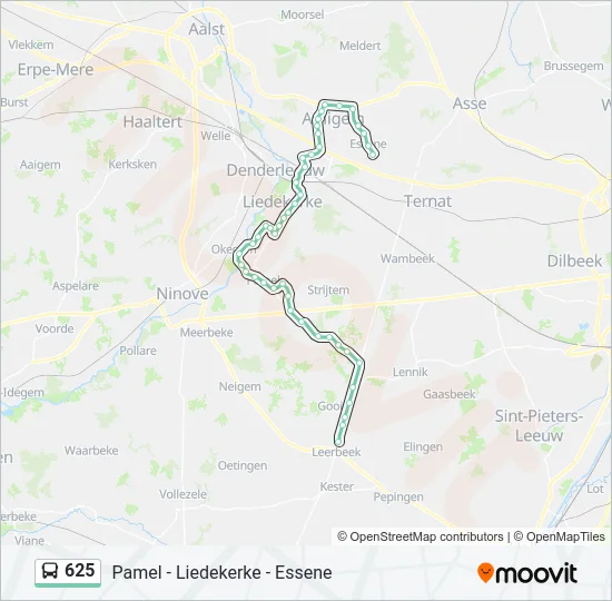 625 Bus Line Map