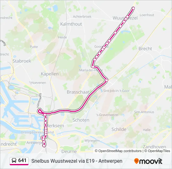 641 Bus Line Map