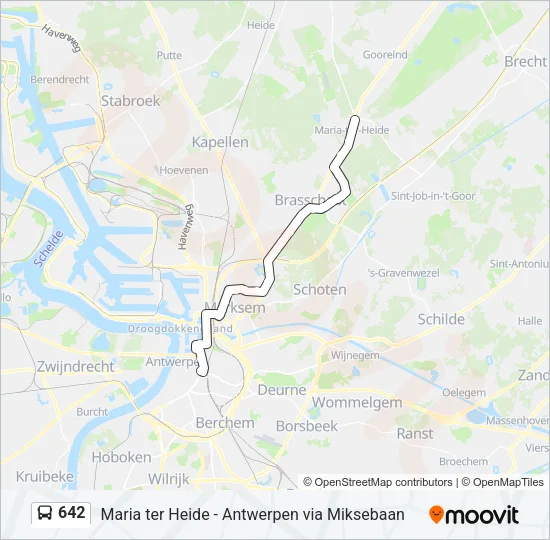 642 Bus Line Map
