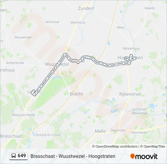 649 Bus Line Map