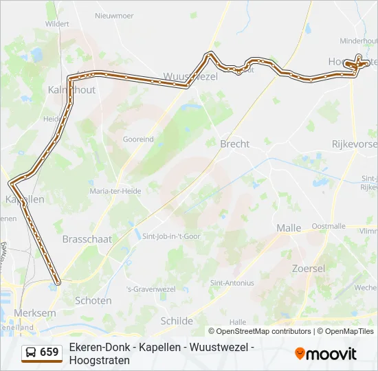659 Bus Line Map