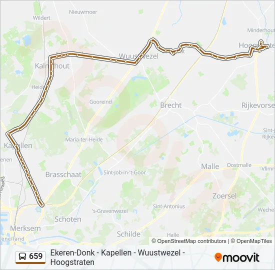 659 Bus Line Map