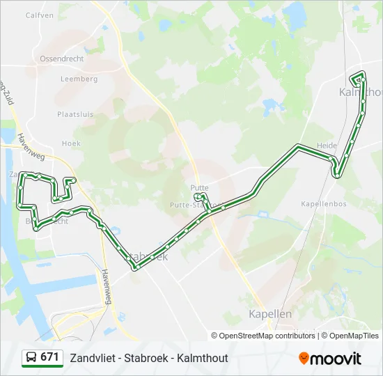 671 Bus Line Map