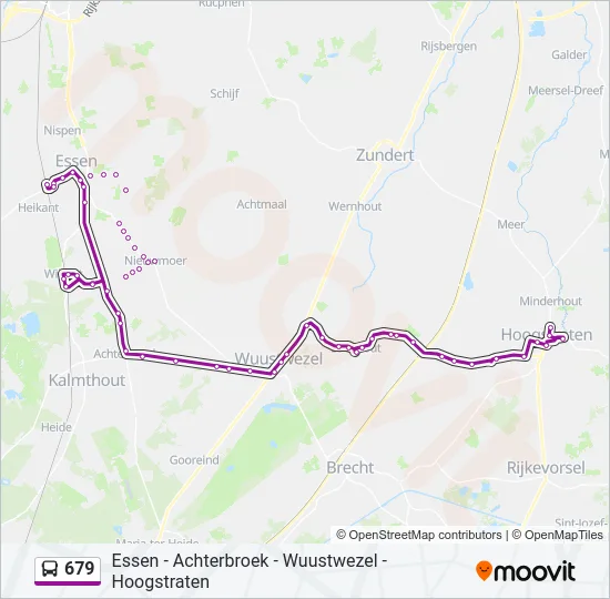 679 Bus Line Map