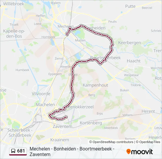 681 Bus Line Map