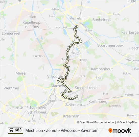 683 Bus Line Map