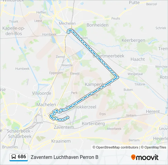 686 Bus Line Map