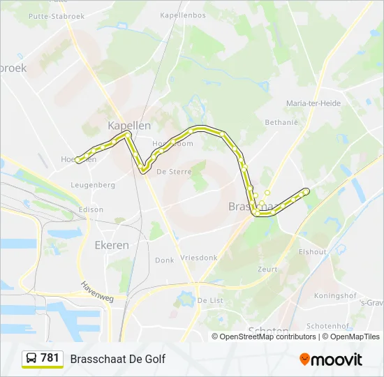 781 Bus Line Map