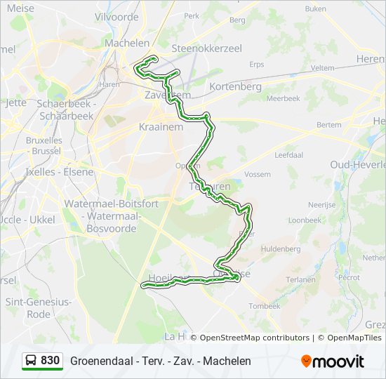 verzoek Gaan wandelen kwaadaardig 830 Route: Schedules, Stops & Maps - Groenendaal Station (Updated)