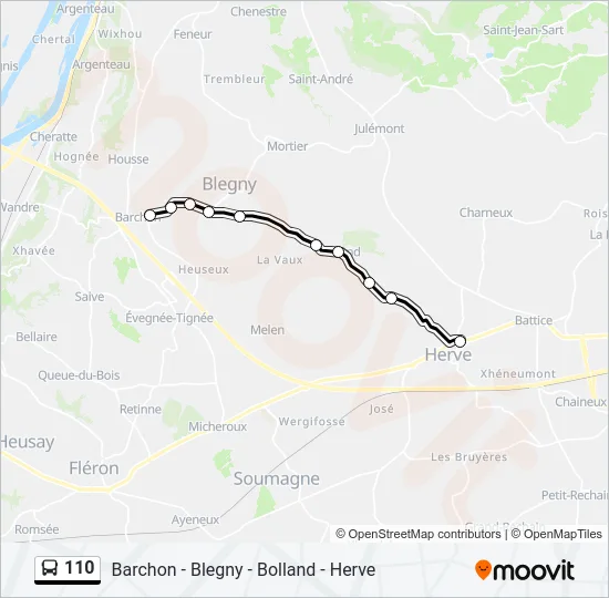 110 Bus Line Map