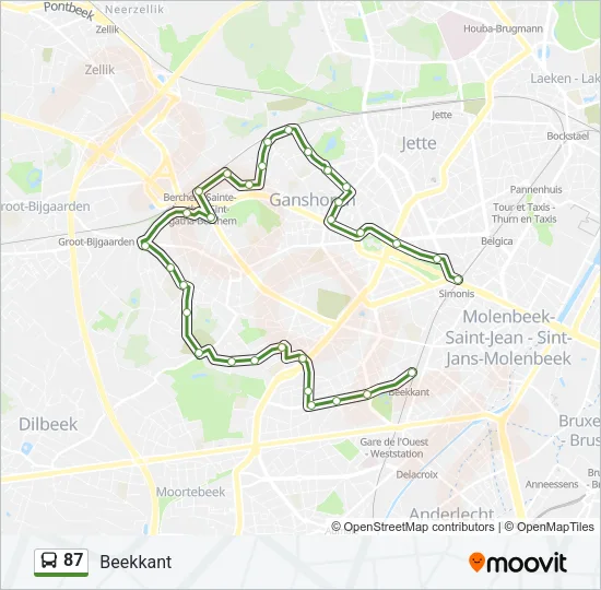 87 Bus Line Map