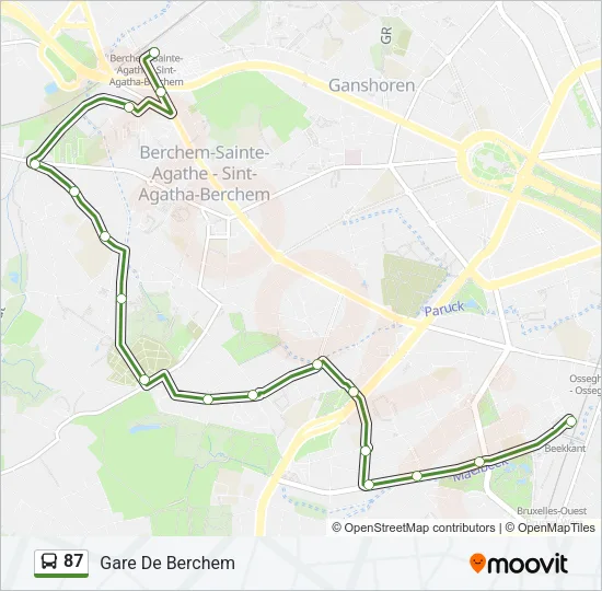 87 Bus Line Map