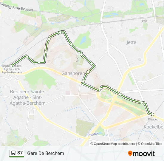 87 Bus Line Map