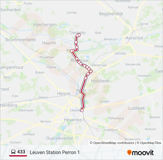 433 Bus Line Map