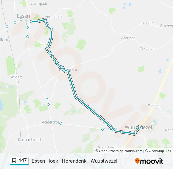 447 Bus Line Map
